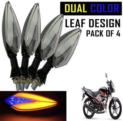 Shopland Front, Rear LED Indicator Light for Yamaha Gladiator Ss125(Amber, Blue)
