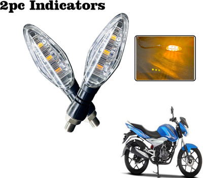 Shopland Front, Rear LED Indicator Light for Bajaj Discover 100 M(Amber)