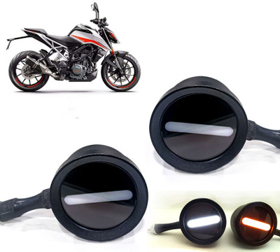 AUTO PEARL Front LED Indicator Light for KTM Duke 390(White, Yellow)