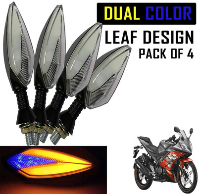Shopland Front, Rear LED Indicator Light for Yamaha R15 V2(Amber, Blue)