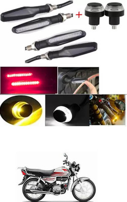E-Shoppe Front, Rear, Side LED Indicator Light for Hero HF Dawn(Yellow, Blue)