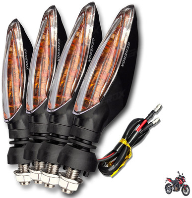 Generox Front, Rear, Side LED Indicator Light for Bajaj Pulsar 200 NS DTS-i(Amber)