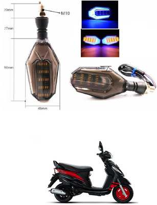 PRTEK Universal High Bright Front Rear Led Side Indicator Turn Signal V1102 Indicator Light Motorbike LED for Mahindra (12 V, 12 W)(Rodeo RZ, Pack of 4)