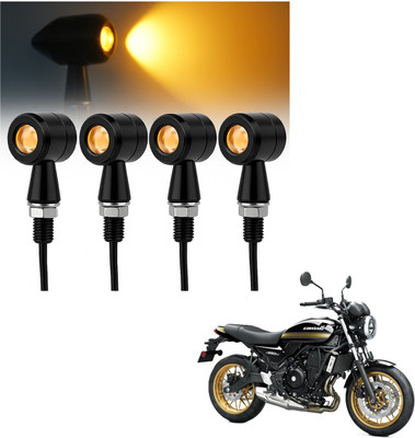 JMA TRADING Front, Rear LED Indicator Light for Kawasaki Universal For Bike(Amber)