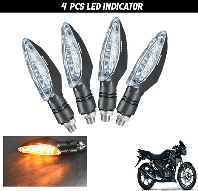 Generox Front, Rear LED Indicator Light for TVS Apache RTR 180(Amber)