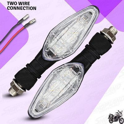 Shopland Front, Rear LED Indicator Light for Yamaha Fazzer V2(Yellow)
