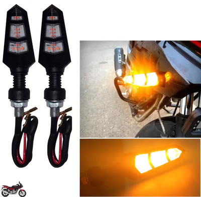 Pious Front, Rear LED Indicator Light for Bajaj Pulsar 220 DTS-i(Amber)