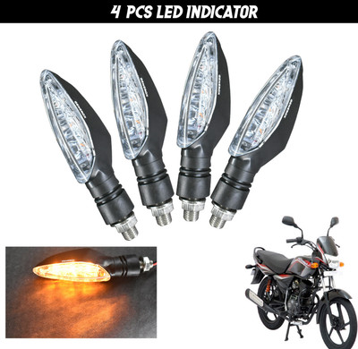 Generox Front, Rear LED Indicator Light for Bajaj Platina 125(Amber)