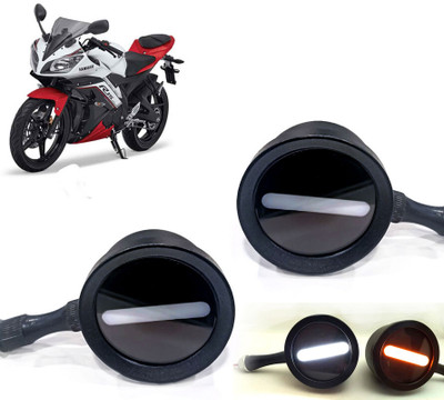 AUTO PEARL Front LED Indicator Light for Yamaha YZF R15(White, Yellow)
