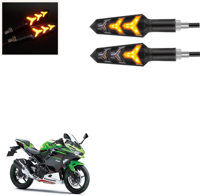 Vagary Front, Rear LED Indicator Light for Kawasaki Ninja 250(Amber)