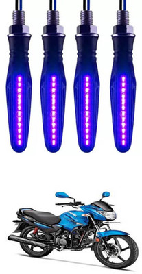 E-Shoppe Front, Rear, Side LED Indicator Light for Hero Glamour FI(Blue)