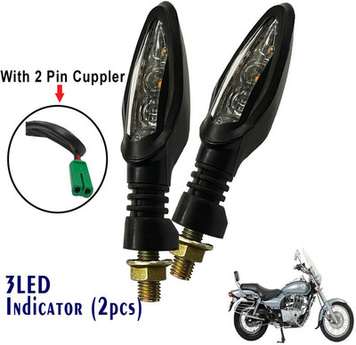 Generox Front, Rear LED Indicator Light for Bajaj Avenger 220 DTS-i(Yellow)