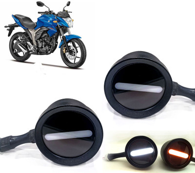 AUTO PEARL Front LED Indicator Light for Royal Enfield Gixxer(White, Yellow)