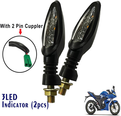 Generox Front, Rear LED Indicator Light for Suzuki Gixxer SF(Yellow)