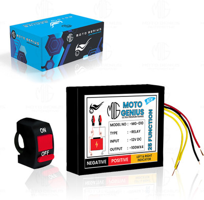 Moto Genius Front, Rear Flasher Indicator Light for Universal For Bike