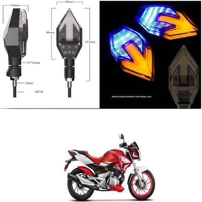 PRTEK Universal High Bright Front Rear Led Side Indicator Turn Signal V810 Indicator Light Motorbike LED for Honda (12 V, 12 W)(CBR 250R, Pack of 4)