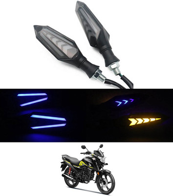RKPSP Front LED Indicator Light for Honda Universal For Bike(Blue, Yellow)