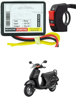LOVMOTO Front, Rear LED Indicator Light for Hero Achiever(Yellow)