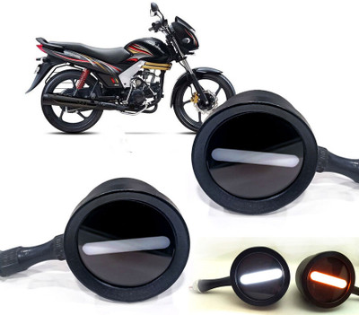 AUTO PEARL Front LED Indicator Light for KTM Centuro(White, Yellow)