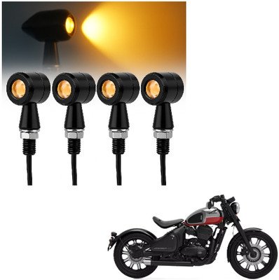 JMA TRADING Front, Rear LED Indicator Light for Jawa Universal For Bike(Amber)
