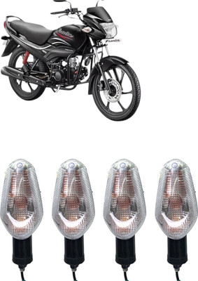 BIKEBLOOM Side, Rear, Front Halogen Indicator Light for Hero Passion XPRO, Passion X Pro(Amber)