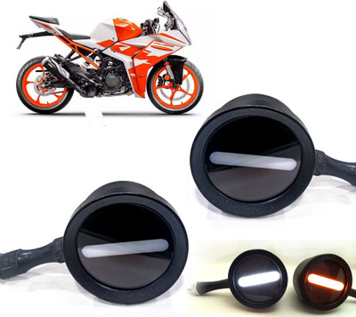 AUTO PEARL Front LED Indicator Light for KTM(White, Yellow)