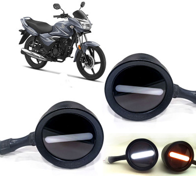AUTO PEARL Front LED Indicator Light for Hero CB Shine(White, Yellow)