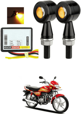 LOVMOTO Front, Rear LED Indicator Light for Hero Hunk(Yellow)