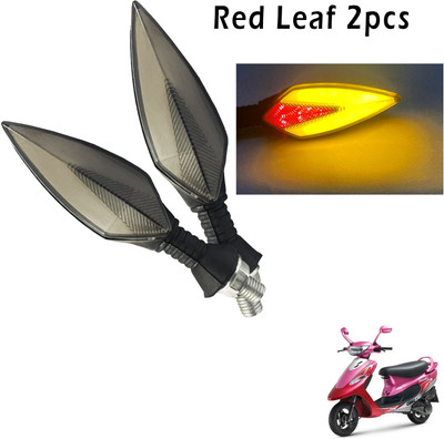 Generox Front, Rear, Side LED Indicator Light for TVS Scooty Pep(Red, Yellow)
