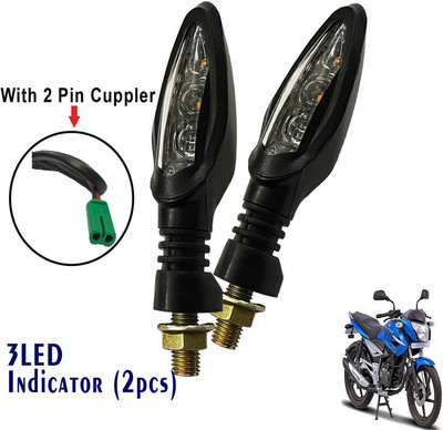 Generox Front, Rear LED Indicator Light for Bajaj XCD 135cc(Yellow)