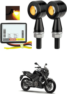 LOVMOTO Front, Rear LED Indicator Light for Bajaj Discover 125 DTS-i(Yellow)