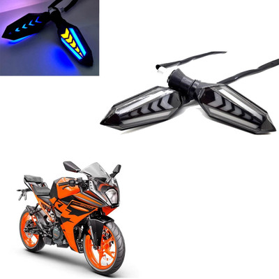 Vagary Front, Rear LED Indicator Light for KTM RC 200(Blue, Yellow)