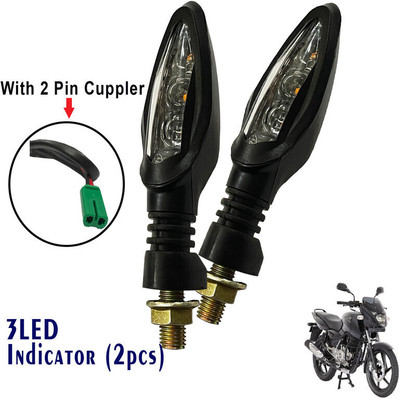 Generox Front, Rear LED Indicator Light for Bajaj Pulsar 150 DTS-i(Yellow)