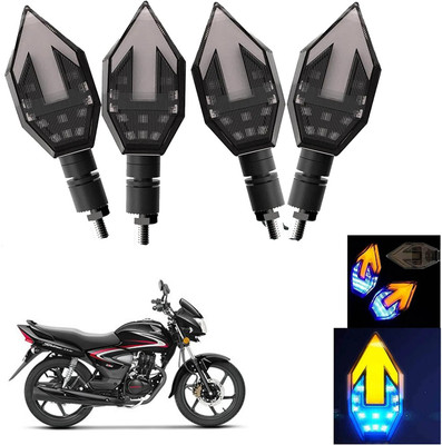 Vagary Front, Rear LED Indicator Light for Universal For Bike CB Shine(Blue, Yellow)