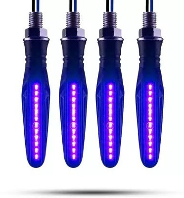 Vtrust Front, Rear LED Indicator Light for Universal For Bike(Blue)