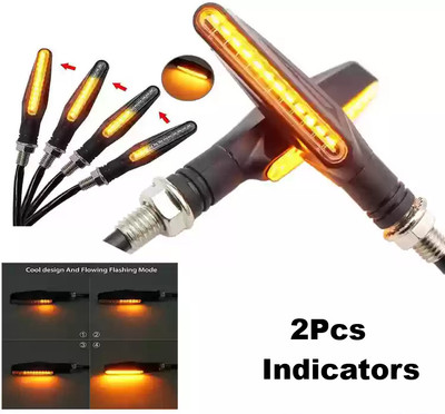 Generox Front, Rear LED Indicator Light for TVS Victor New(Amber)