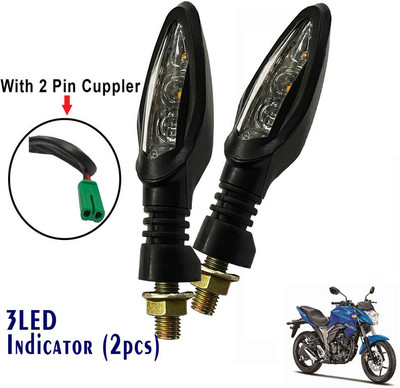 Generox Front, Rear LED Indicator Light for Suzuki Gixxer(Yellow)