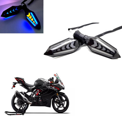 Vagary Front, Rear LED Indicator Light for TVS Universal For Bike(Blue, Yellow)