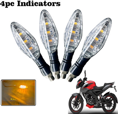 Generox Front, Rear, Side LED Indicator Light for Bajaj Pulsar 200NS(Yellow)