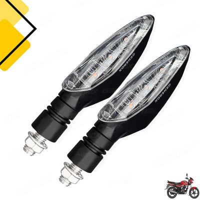 Generox Front, Rear LED Indicator Light for Bajaj Discover 100 DTS-i(Amber)