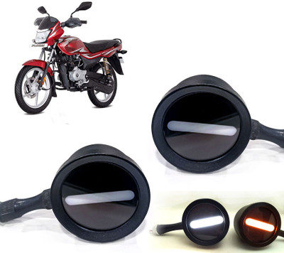 AUTO PEARL Front LED Indicator Light for Bajaj Platina 100(White, Yellow)