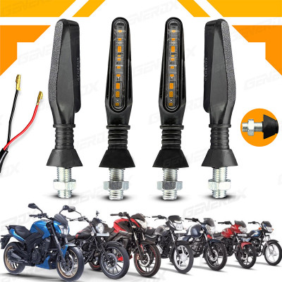 Generox Front, Rear, Side LED Indicator Light for Bajaj Universal For Bike(Yellow)