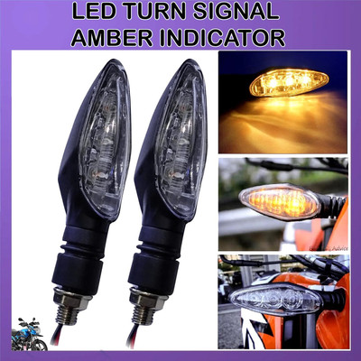 Pious Front, Rear LED Indicator Light for Hero Passion Pro(Yellow)