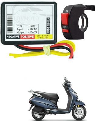 LOVMOTO Front, Rear LED Indicator Light for Hero Achiever(Yellow)