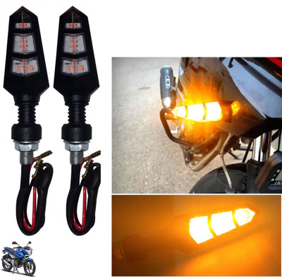 DvineAutoFashionZ Front, Rear LED Indicator Light for Bajaj XCD 125cc(Amber)