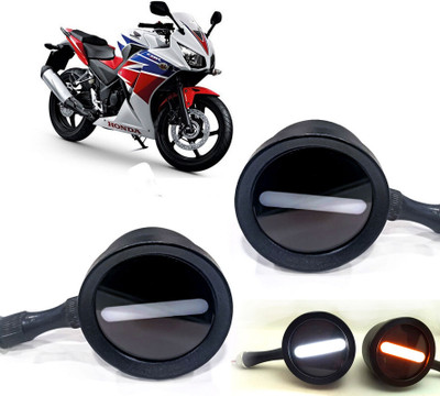 AUTO PEARL Front LED Indicator Light for Honda CBR(White, Yellow)