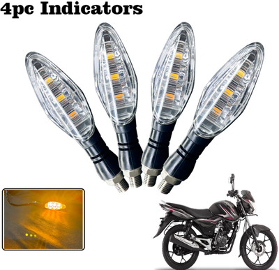 Generox Front, Rear LED Indicator Light for Bajaj Discover 125 M(Amber)