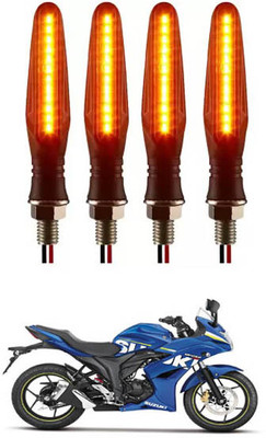 E-Shoppe Front, Rear, Side LED Indicator Light for Suzuki Gixxer SF(Yellow)