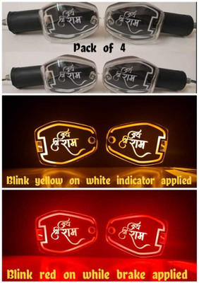 SGENTERPRISES Front, Rear, Side LED Indicator Light for Hero HF-Deluxe(Red, Yellow)