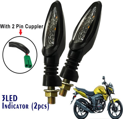 Generox Front, Rear LED Indicator Light for Honda CB Unicorn Dazzler(Yellow)